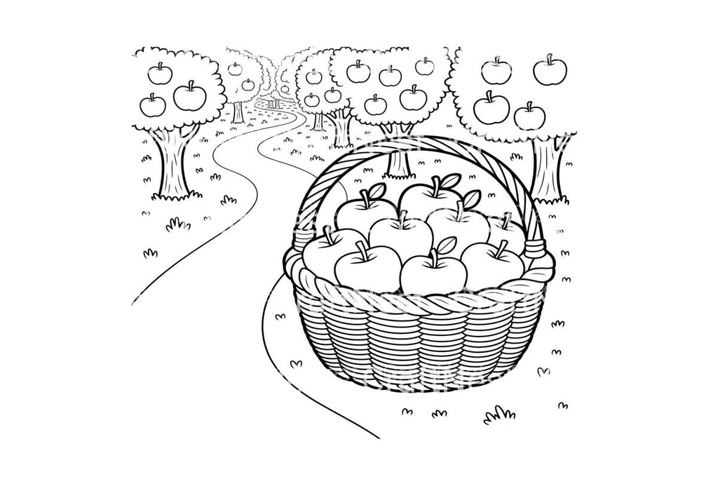 Apple Orchard Harvest Coloring Books