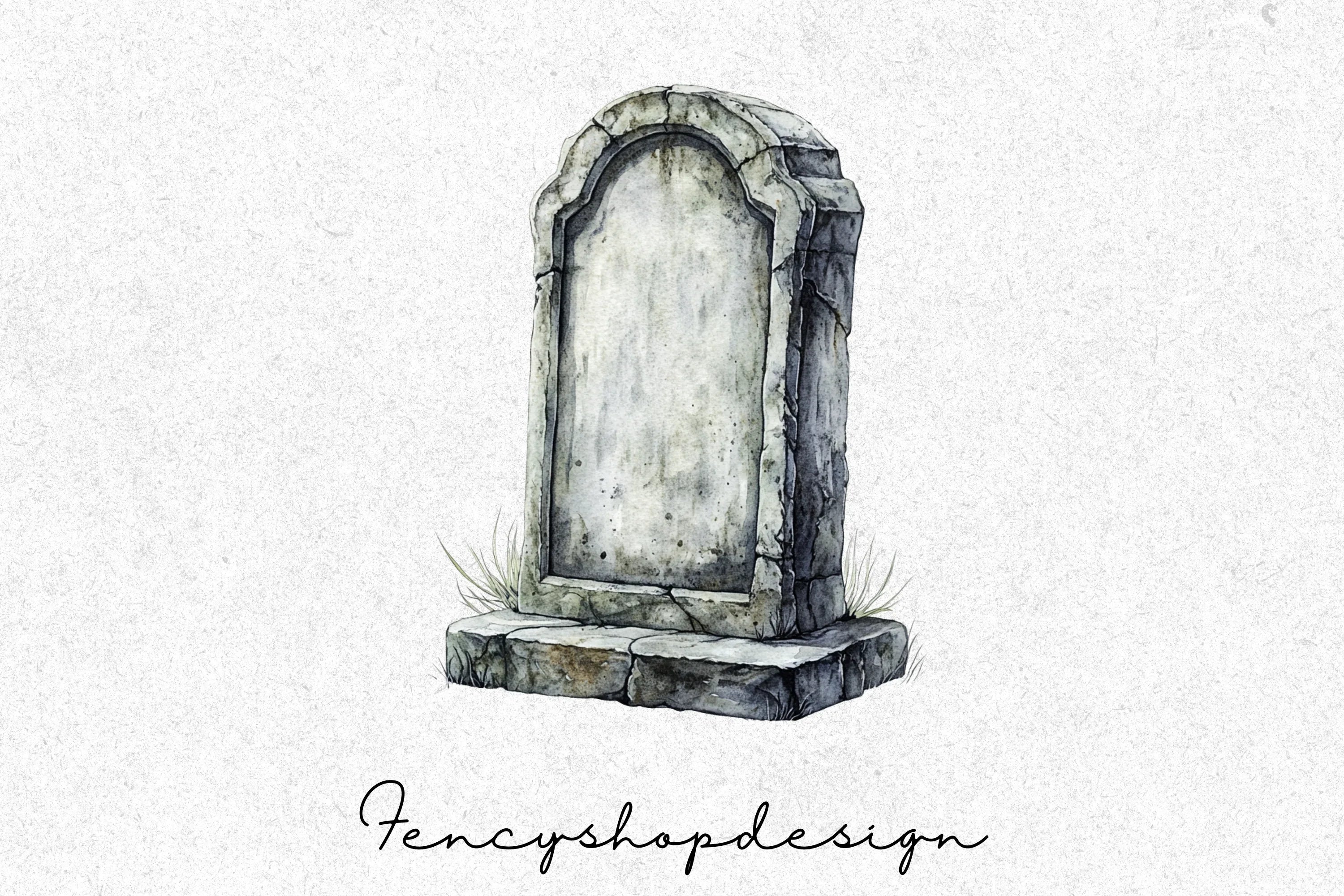 Vintage Gravestone Clipart Bundle