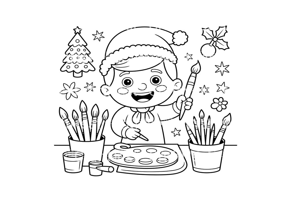 Christmas WreathFun Coloring Books