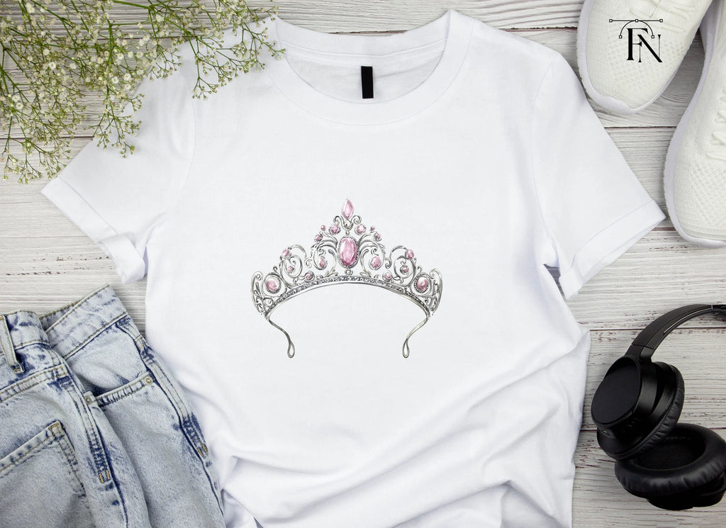 Elegant Pink Gemstone Tiara Clipart Bundle