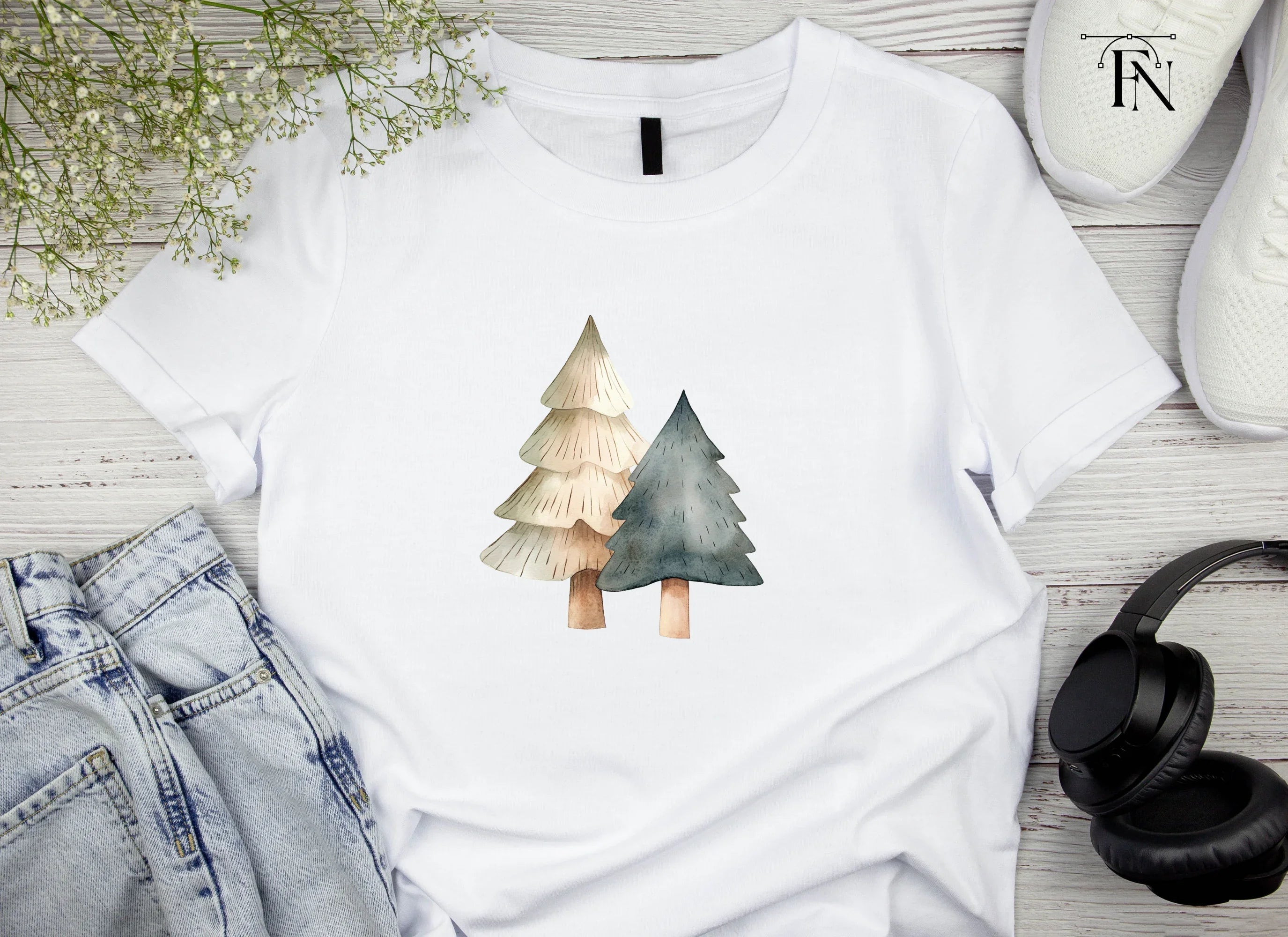 Winter Tree Clipart Bundle