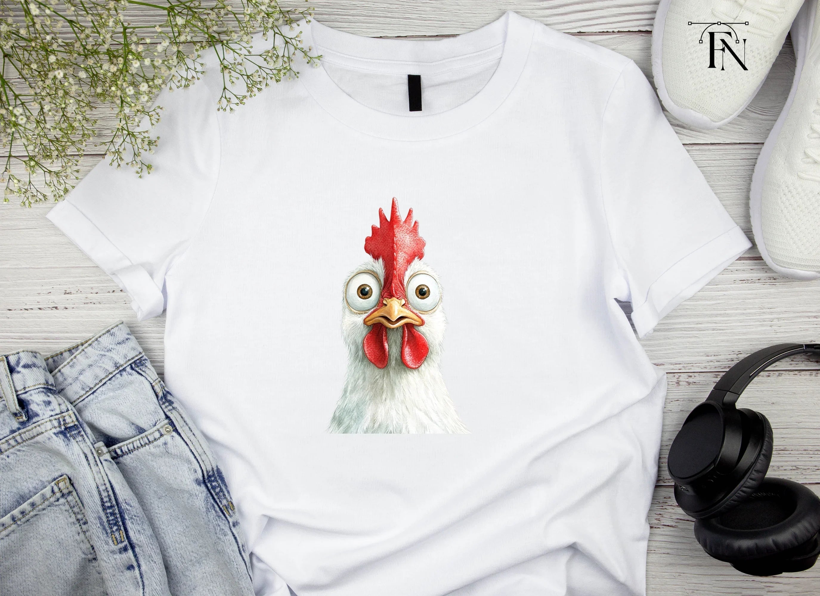 Funny Chicken Faces Clipart Bundle
