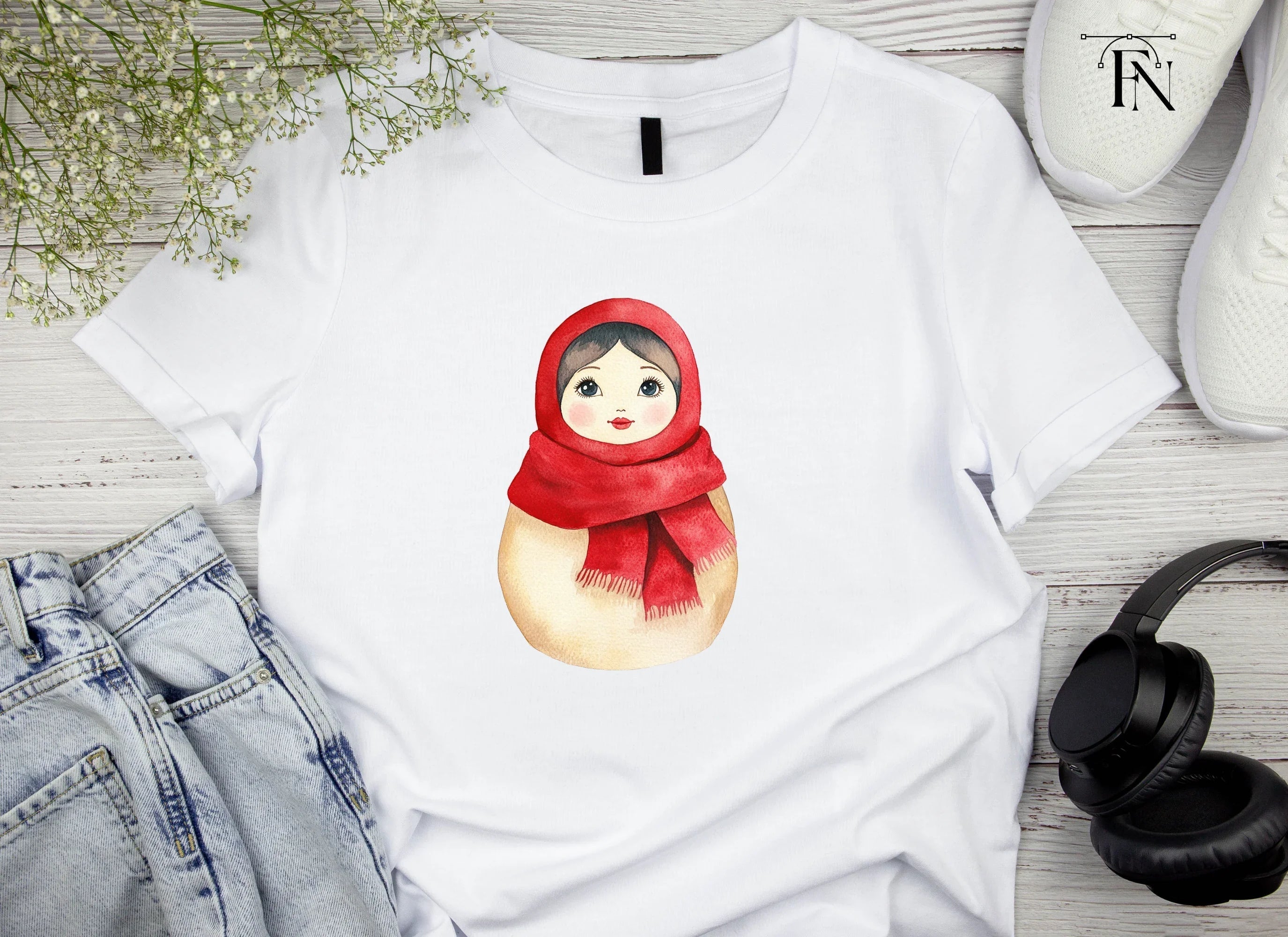 Cute Matryoshka Dolls Clipart Bundle