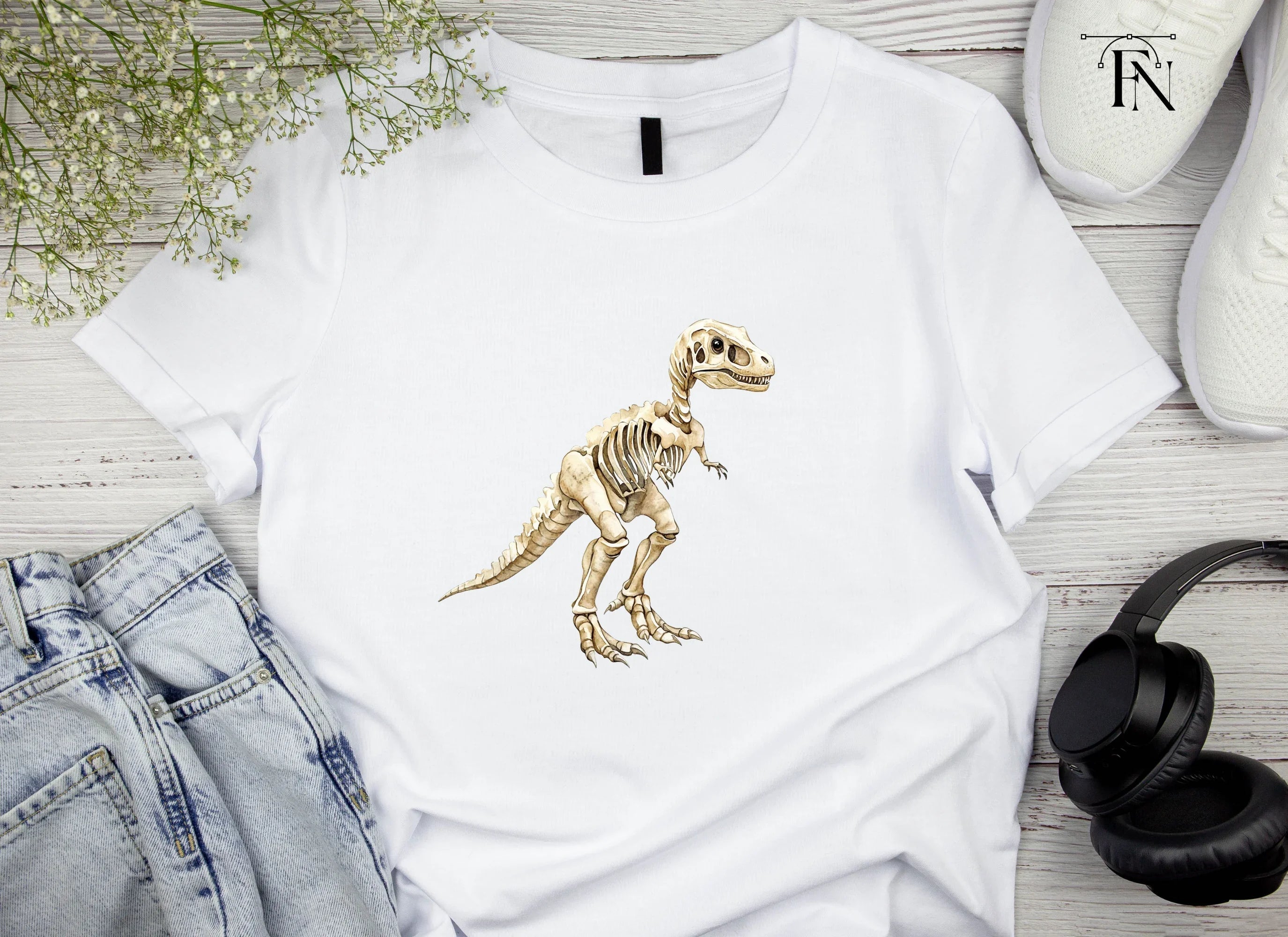 Dinosaur Skeleton Clipart Bundle