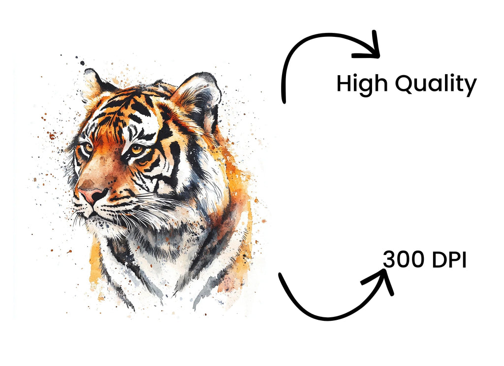 Tiger Head Clipart Bundle