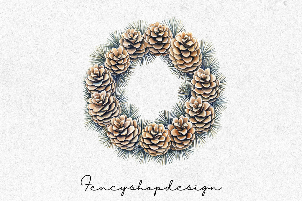 Winter Autumn Wreaths Clipart Bundle