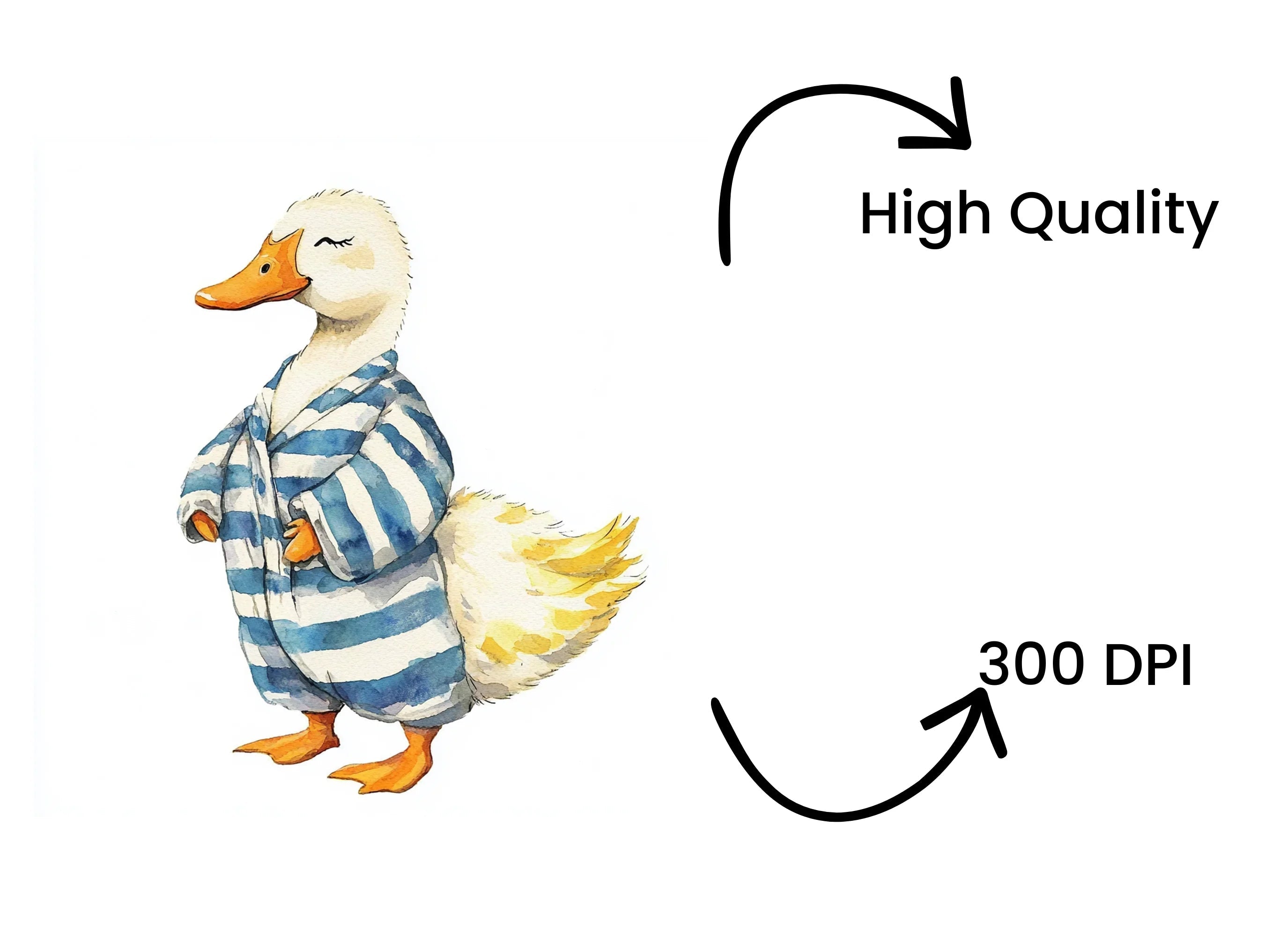 Sleepy Ducklings in Pajamas Clipart Bundle