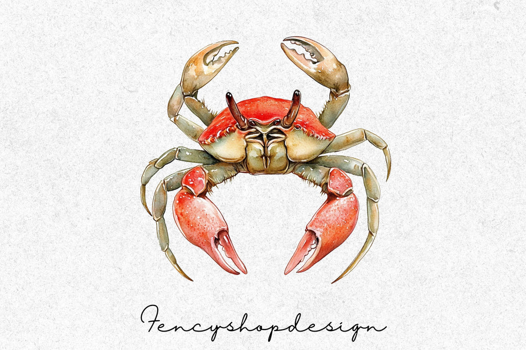 Realistic Crab Clipart Bundle