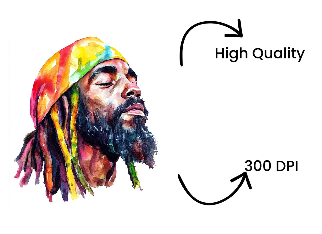 Rastafarian Men Clipart Bundle