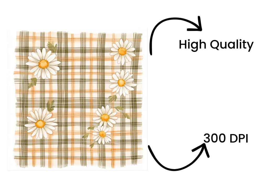 Daisy Plaid Clipart Bundle