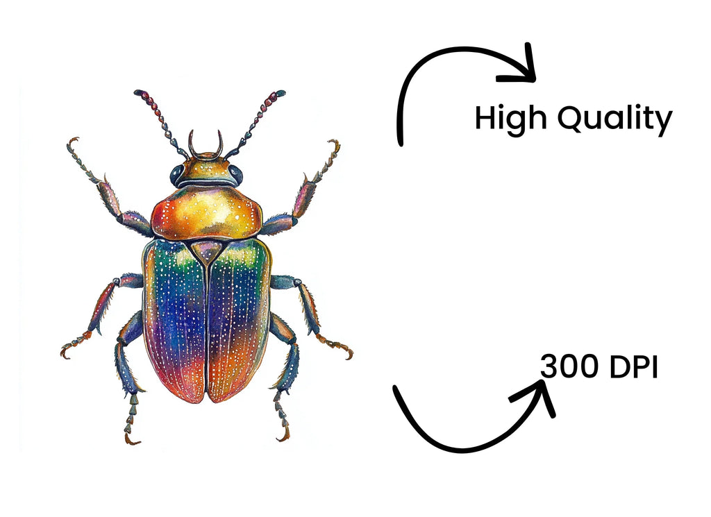 Colorful Flying Beetle Clipart Bundle