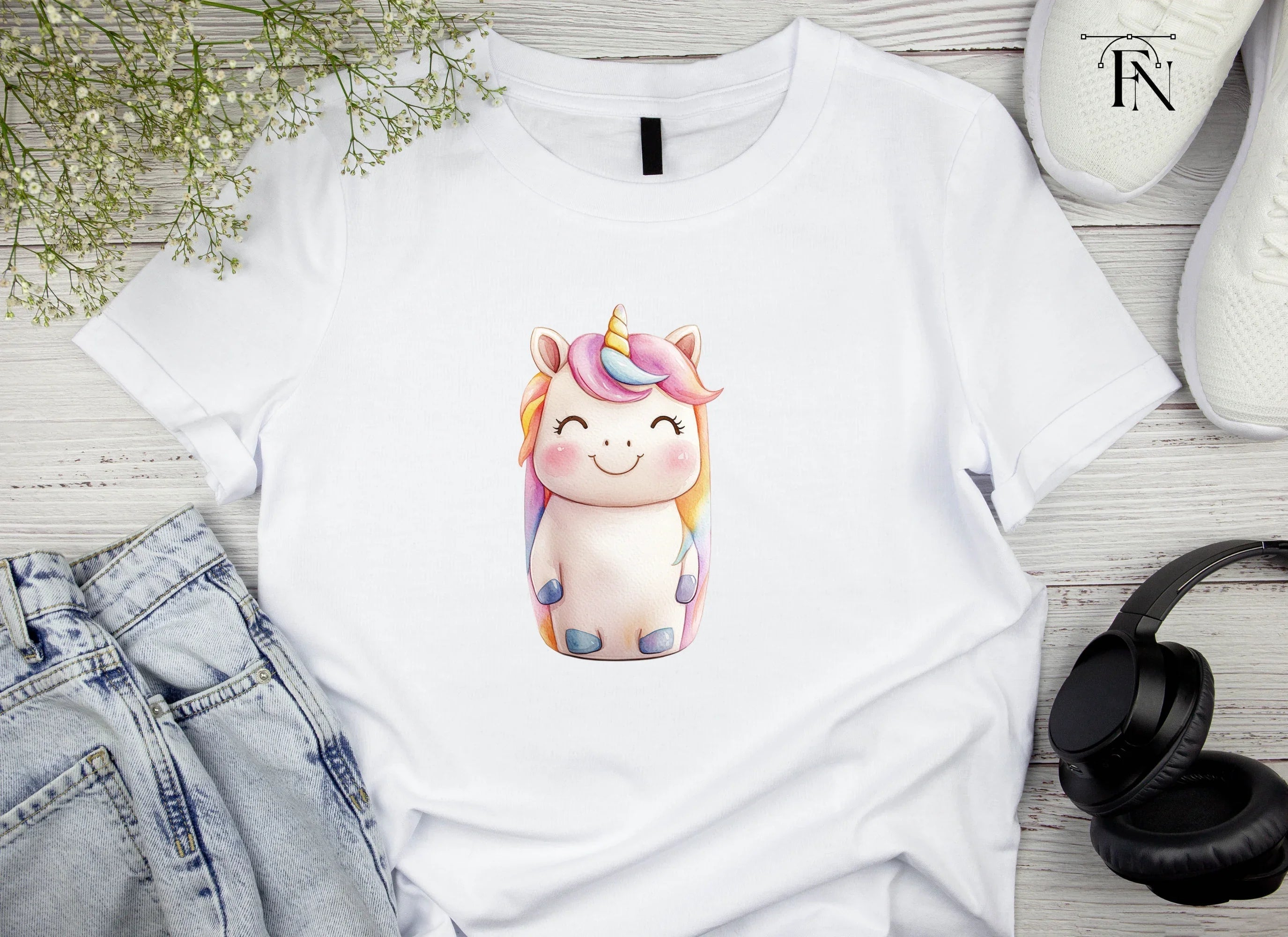 Happy Unicorn Clipart Bundle