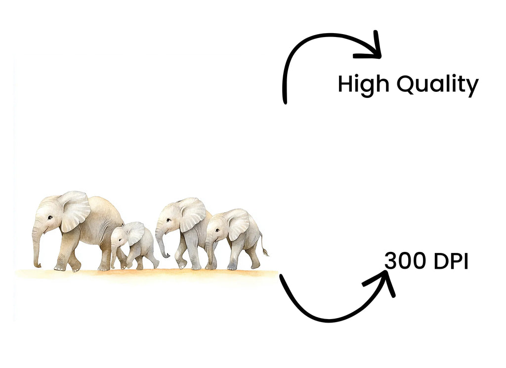 Elephant Family Clipart Bundle