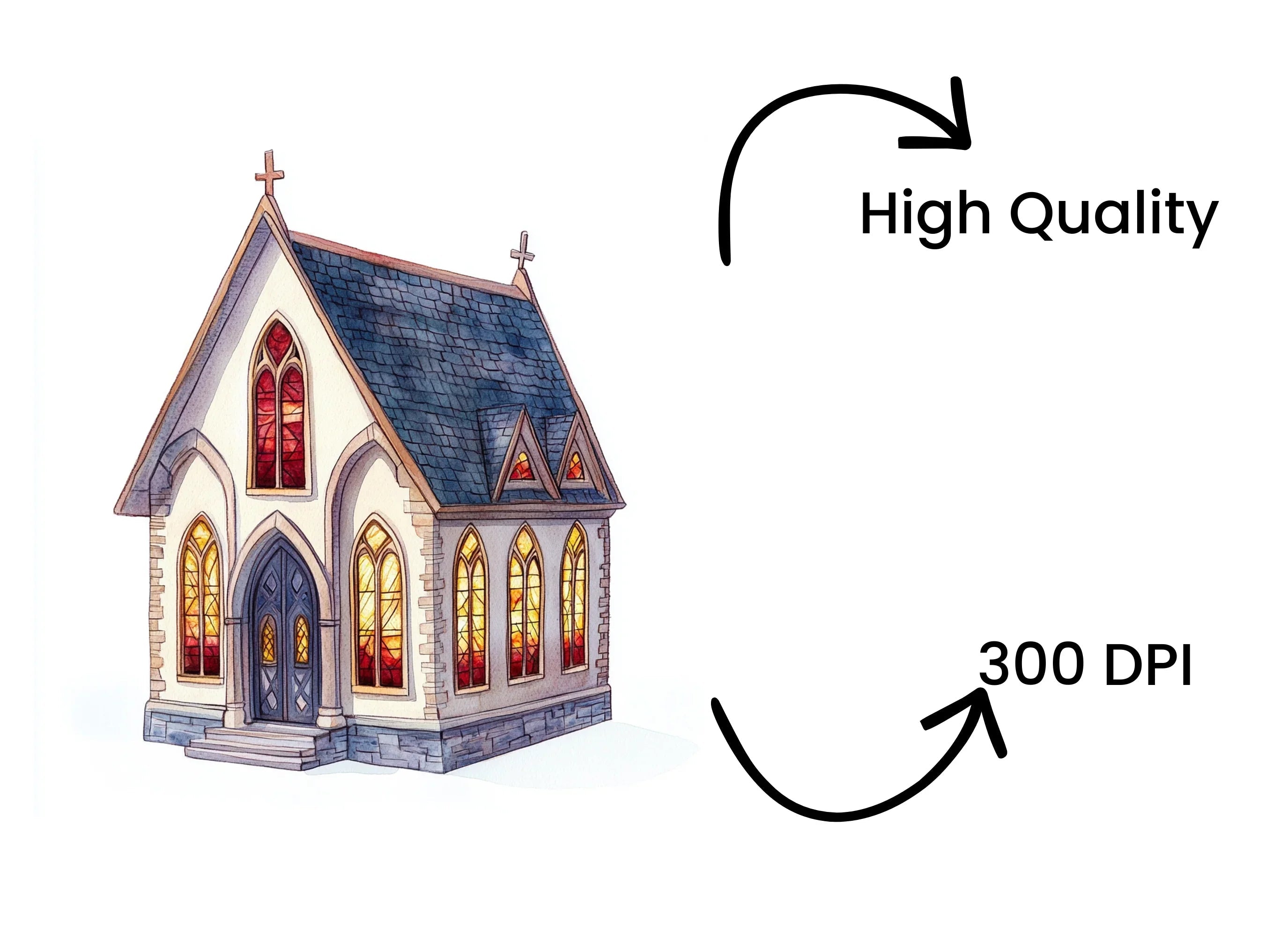 Charming Church Clipart Bundle
