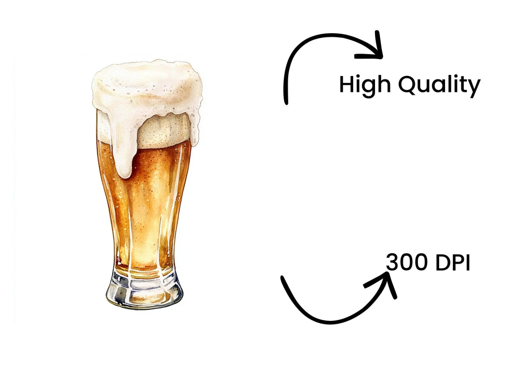 Foamy Beer Glasses Clipart Bundle