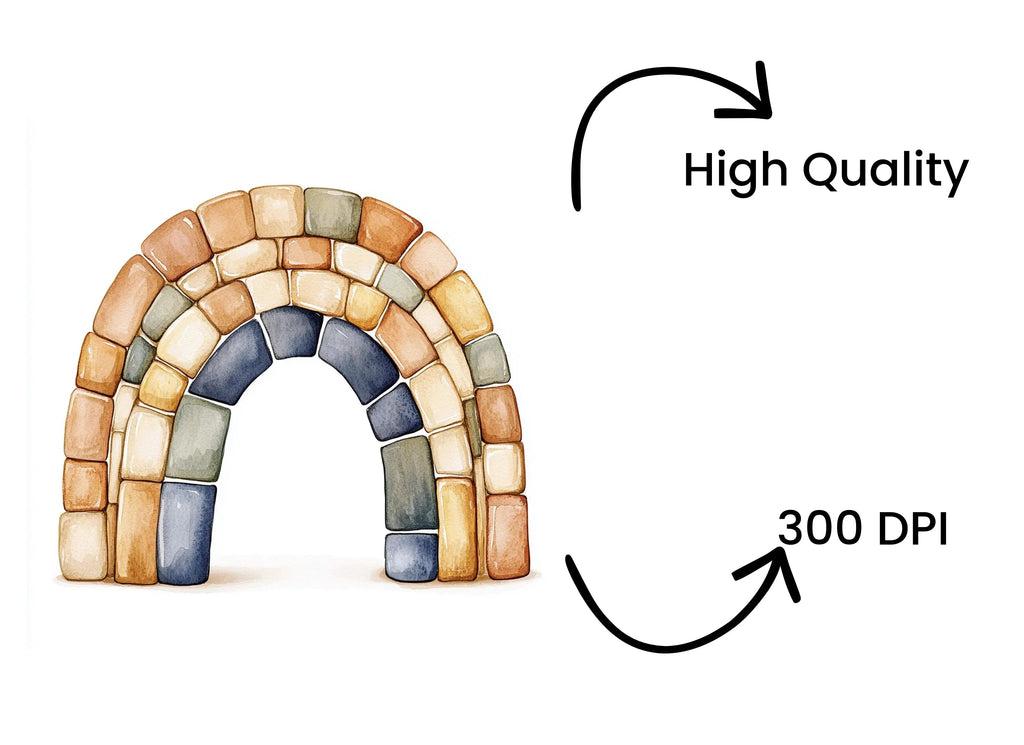 Boho Rainbow Arch Clipart Bundle