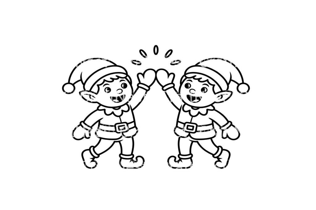 Christmas Elf High Five Coloring Books