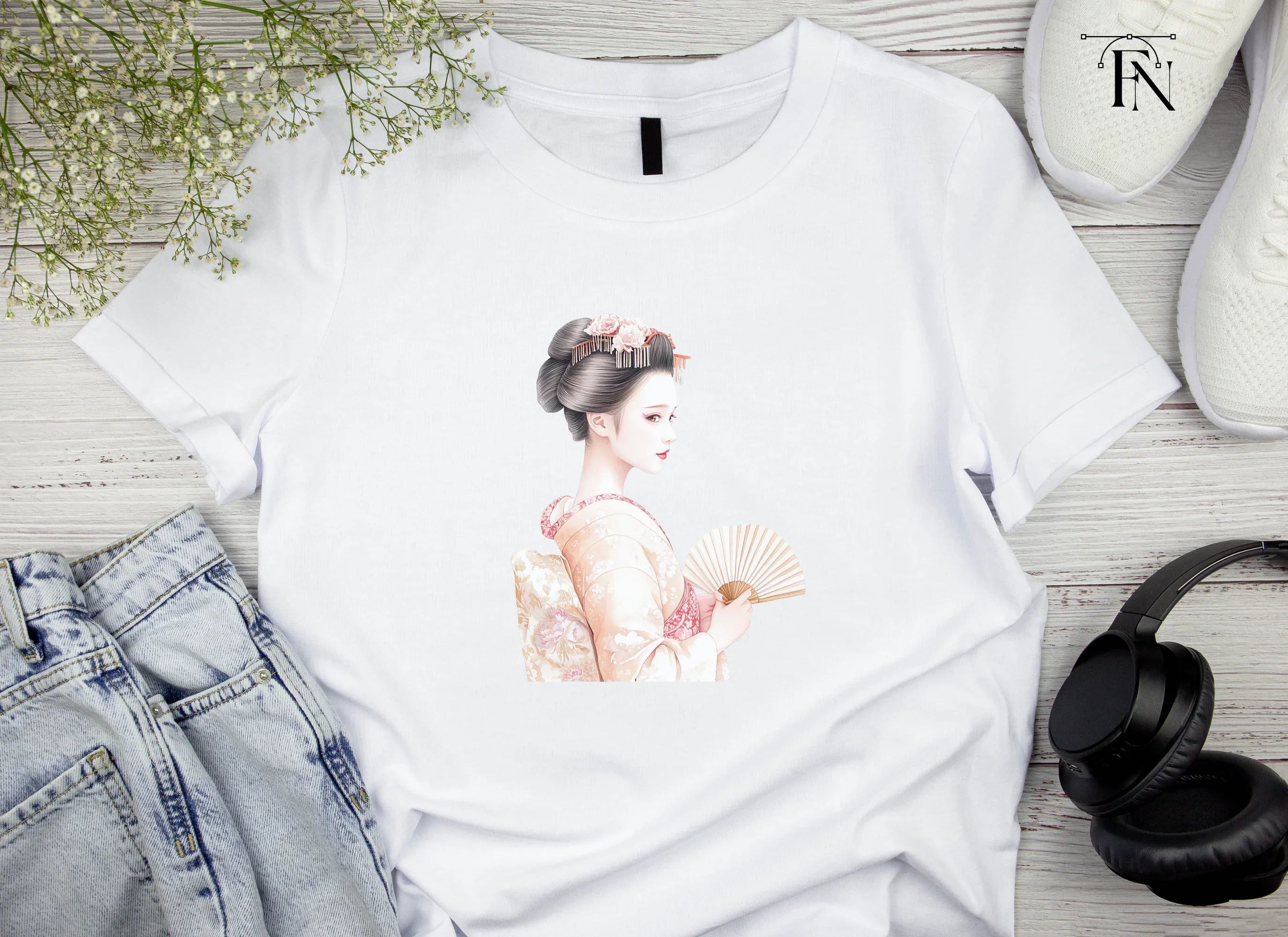 Japanese Geisha Clipart Bundle