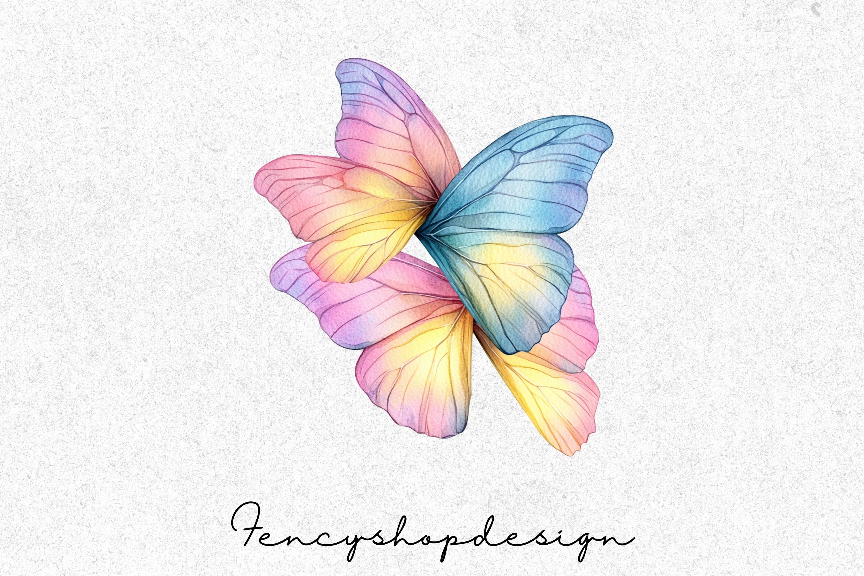 Vibrant Wings Butterflies Clipart Bundle