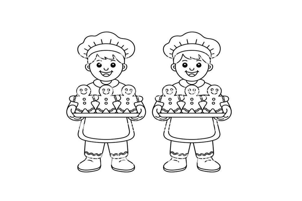 Gingerbread Bakers Fun Coloring Books