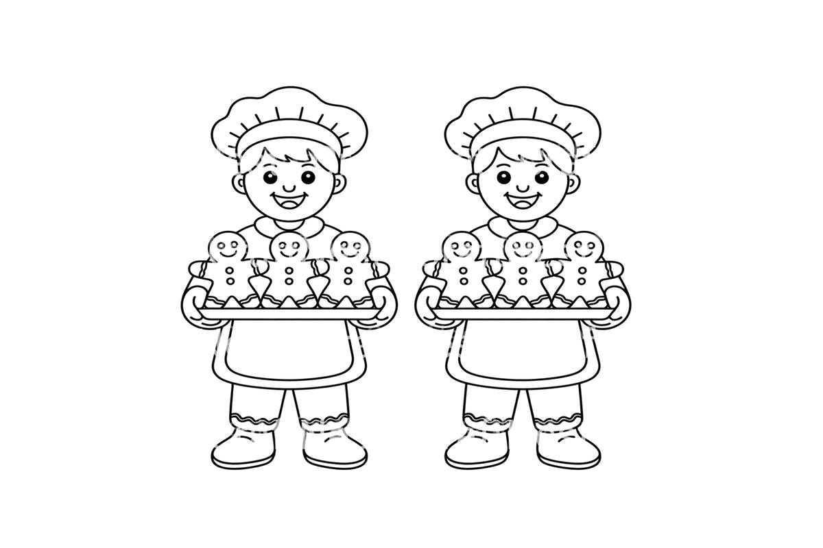 Gingerbread Bakers Fun Coloring Books