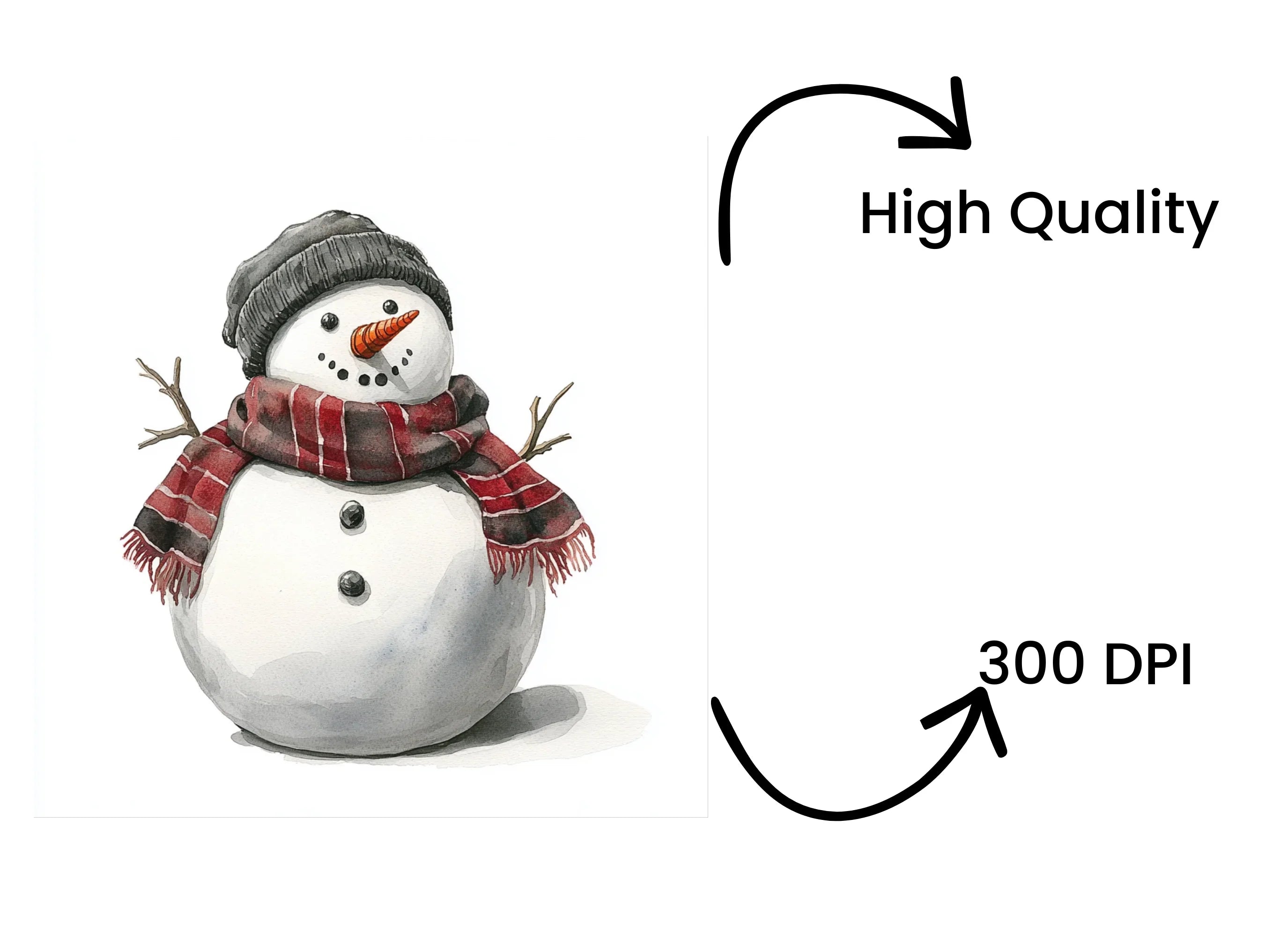 Classic Snowman Clipart Bundle