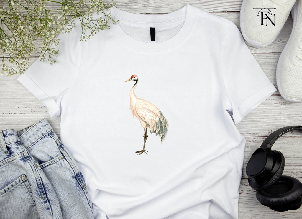 Elegant Red Crowned Crane Clipart Bundle