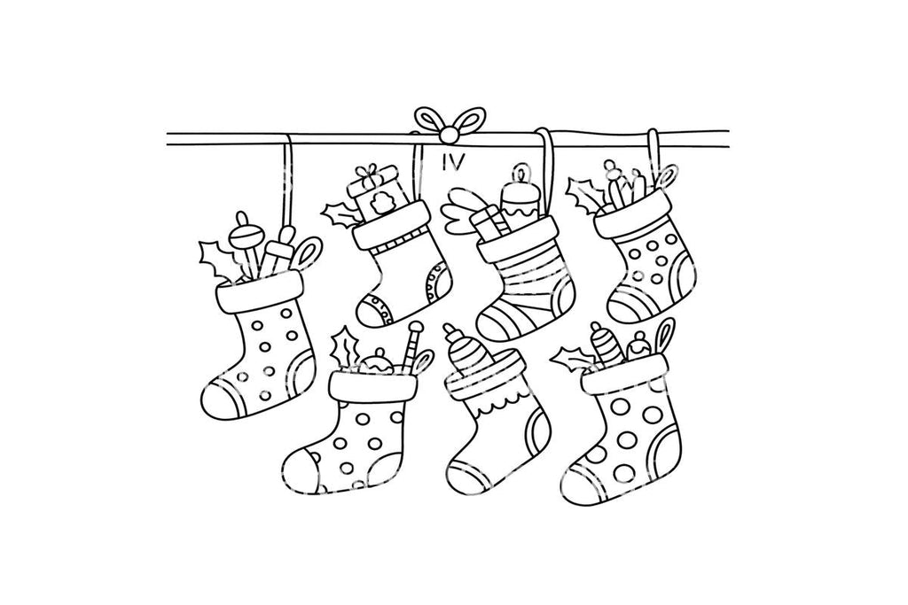 Christmas Carolers and Stockings Coloring Books