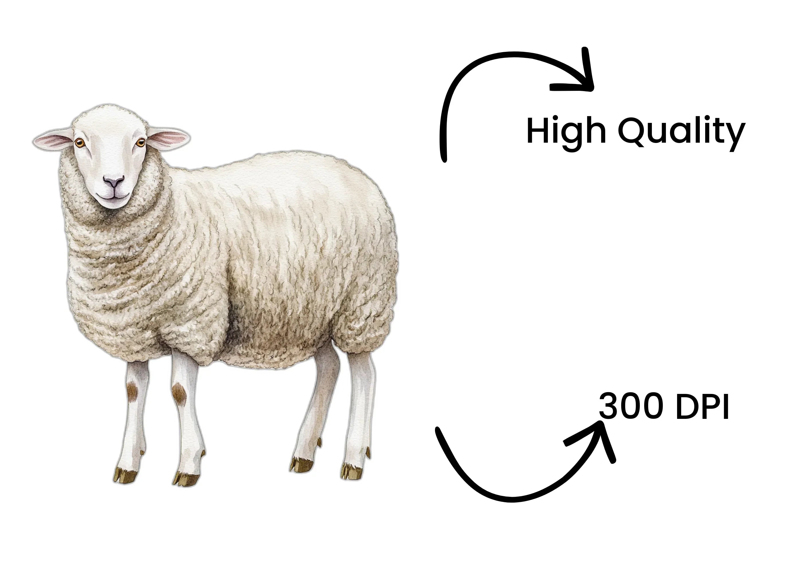 Sheep Illustrations Clipart Bundle