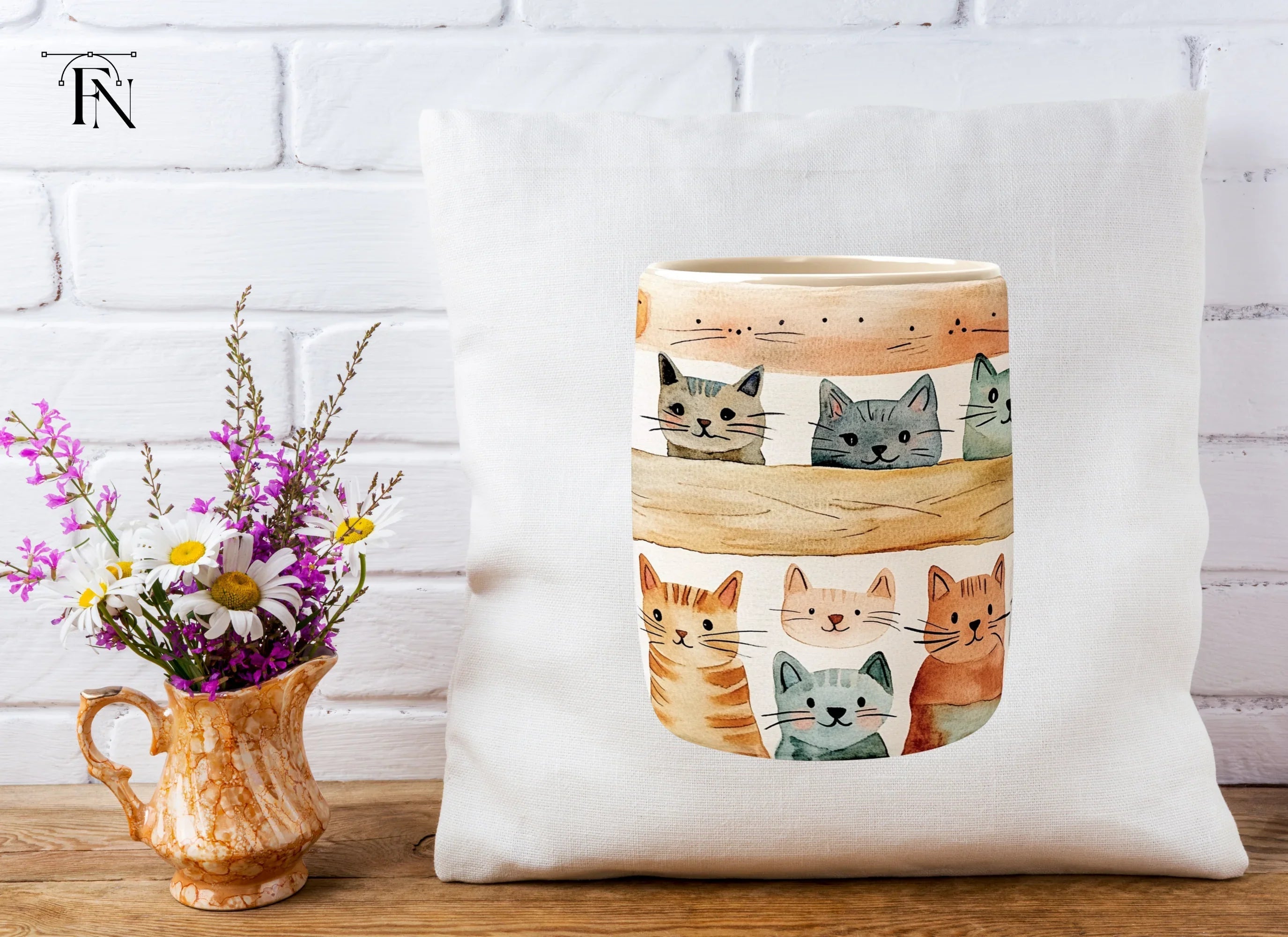 Cute Cat Faces Clipart Bundle