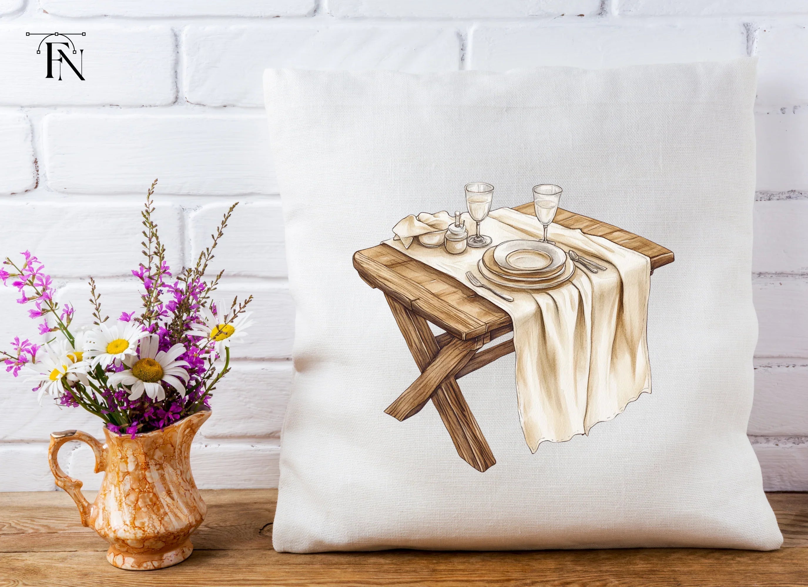 Elegant Dining Table Settings Clipart Bundle