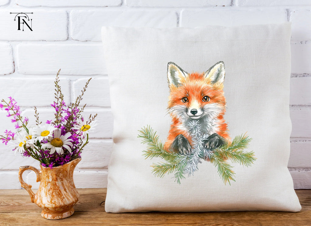 Cute Christmas Fox Clipart Bundle