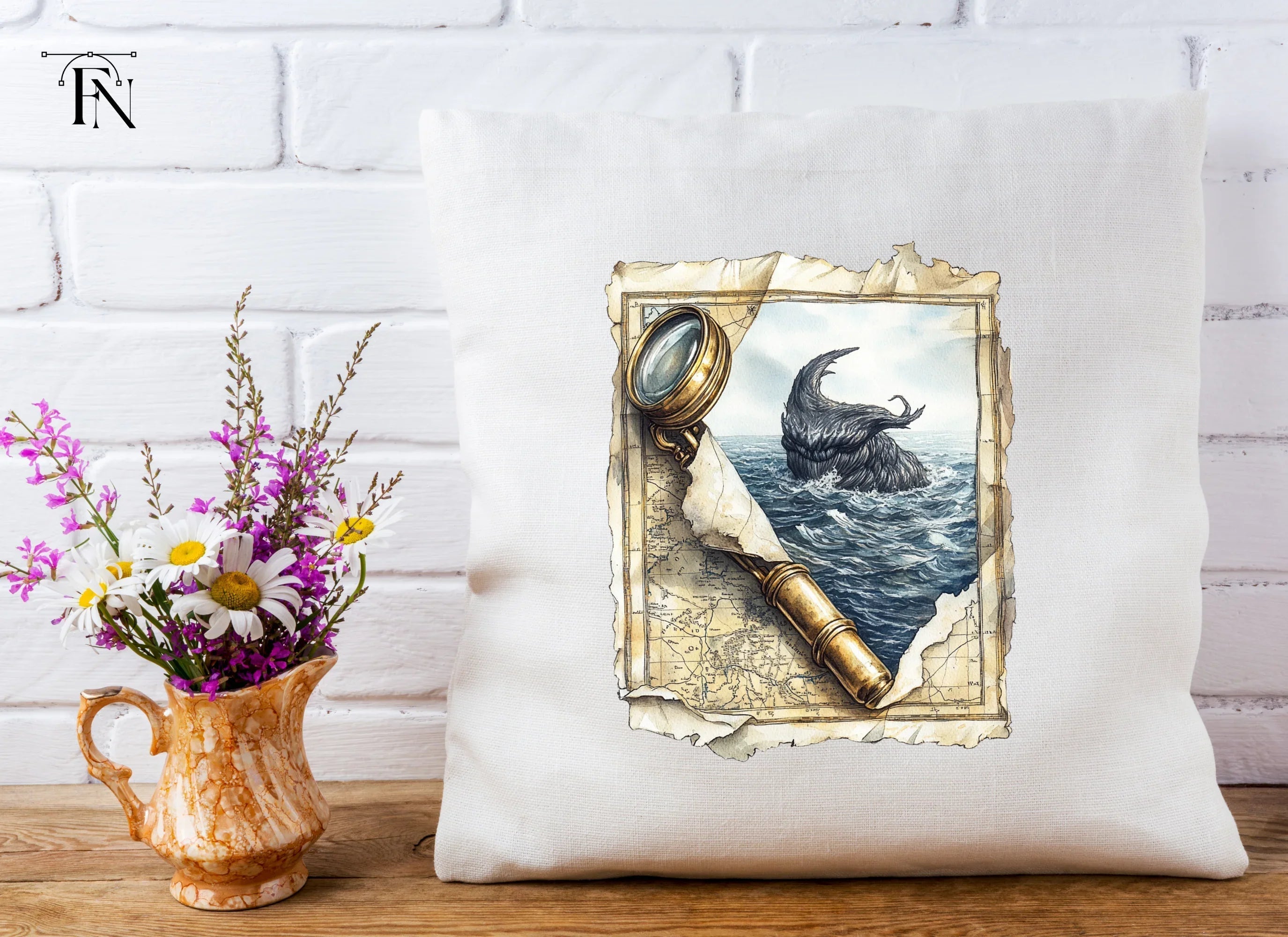 Sea Monster Map Adventure Clipart Bundle