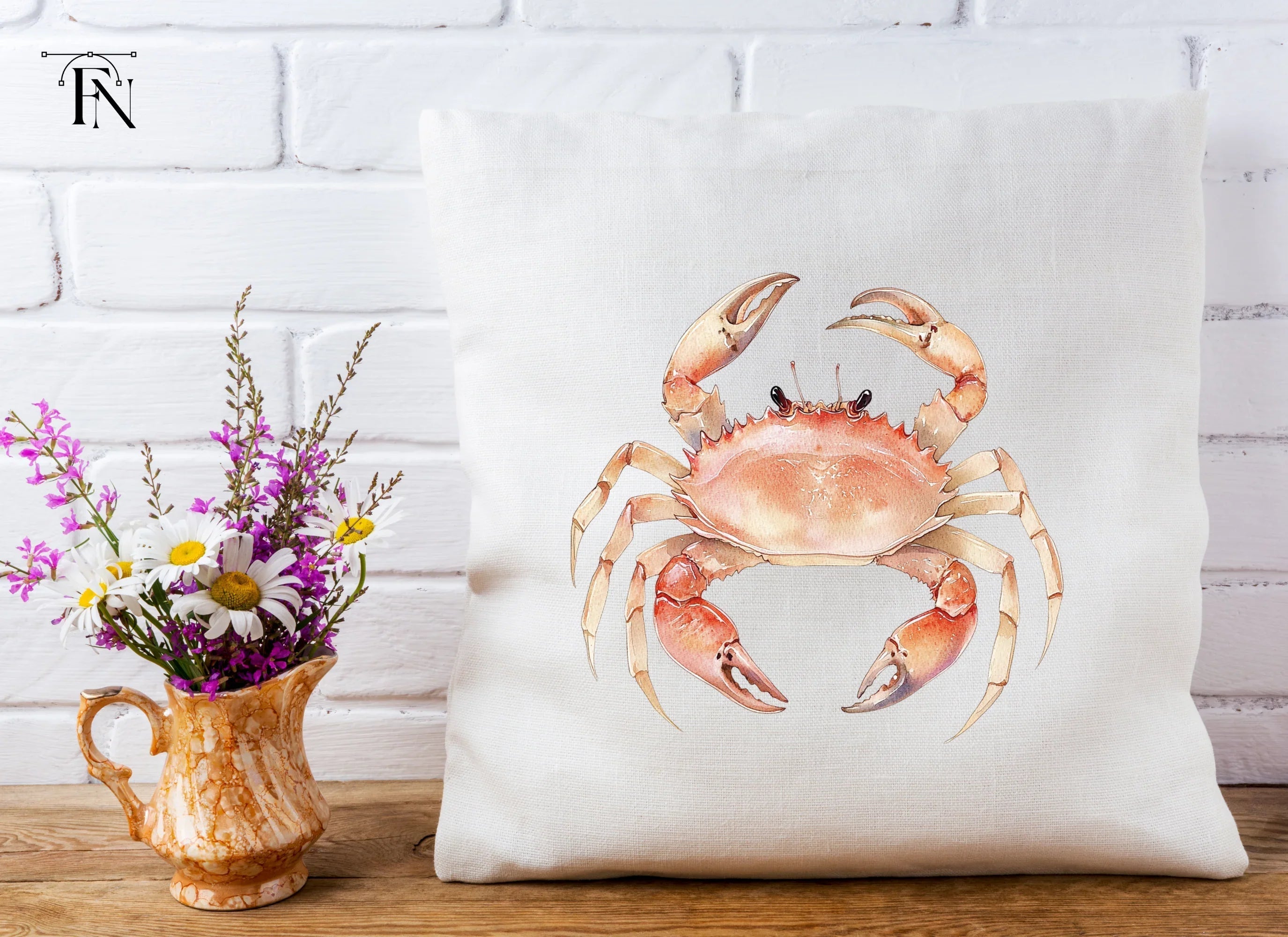 Light Orange Crab Clipart Bundle