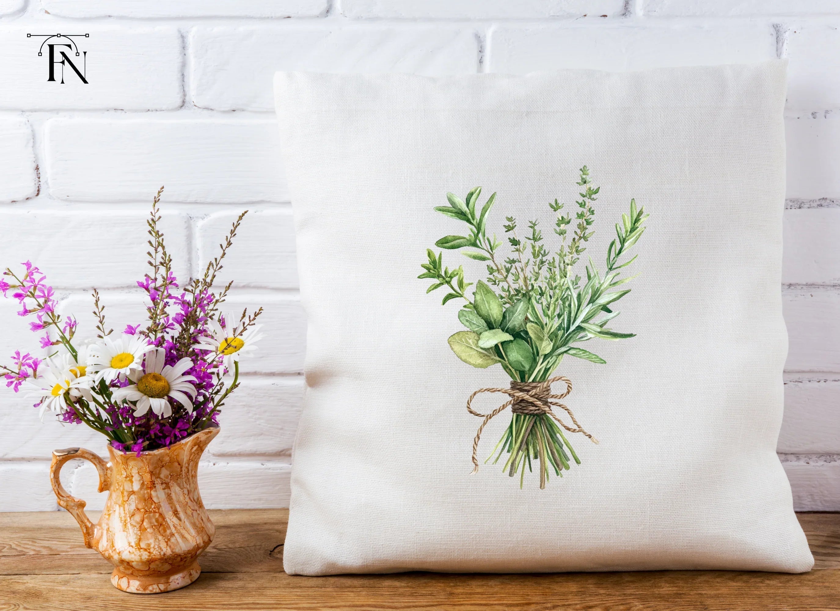 Rustic Herb Bundles Clipart Collection