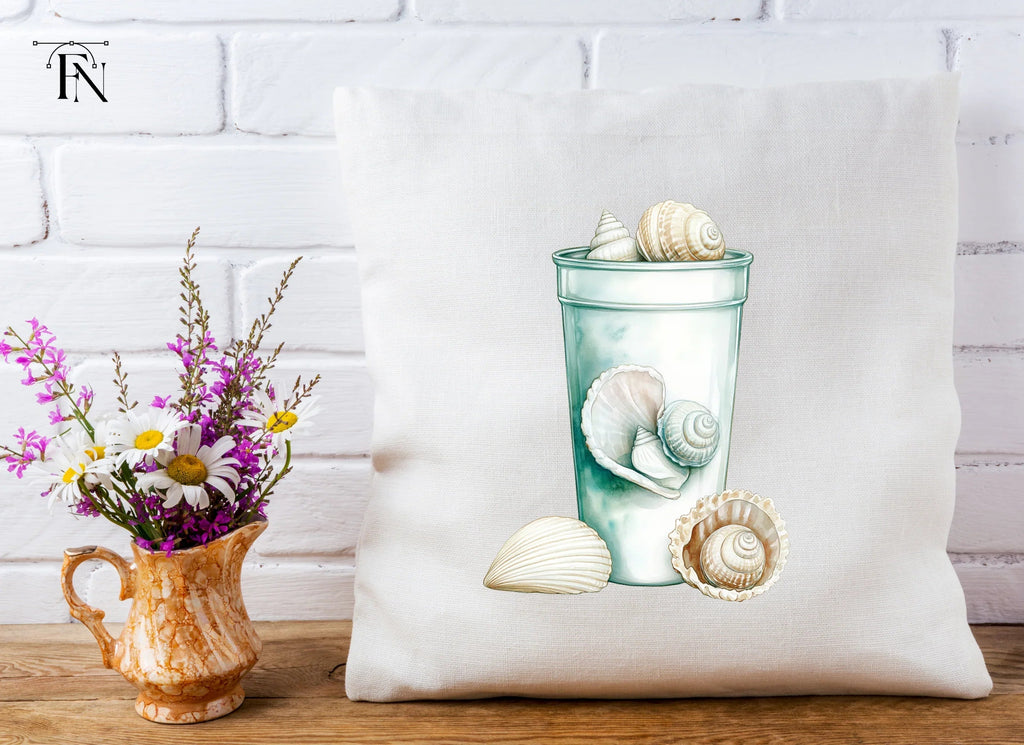 Seashells in Glass Clipart Bundle