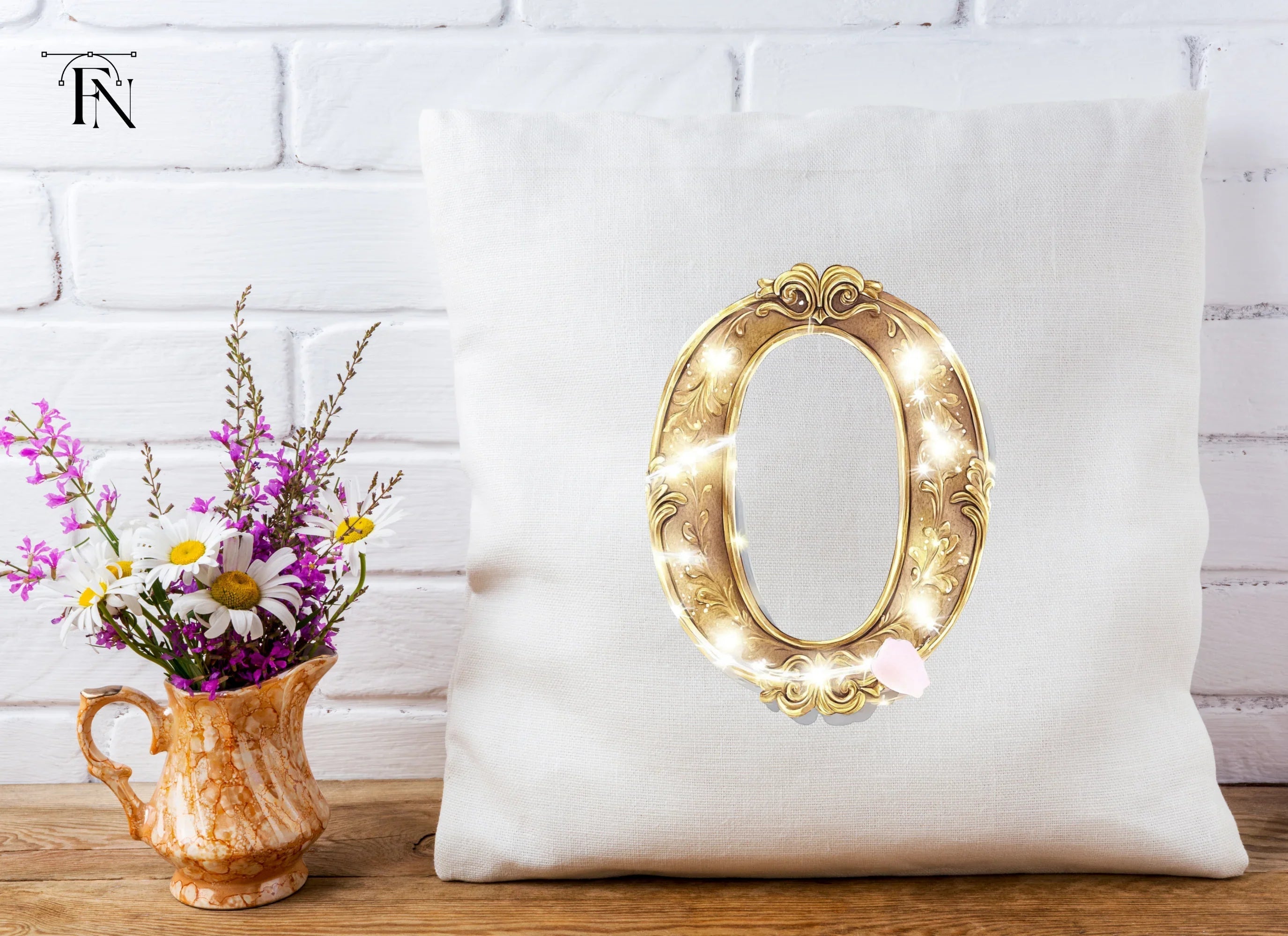 Golden Ornate Number Clipart Bundle