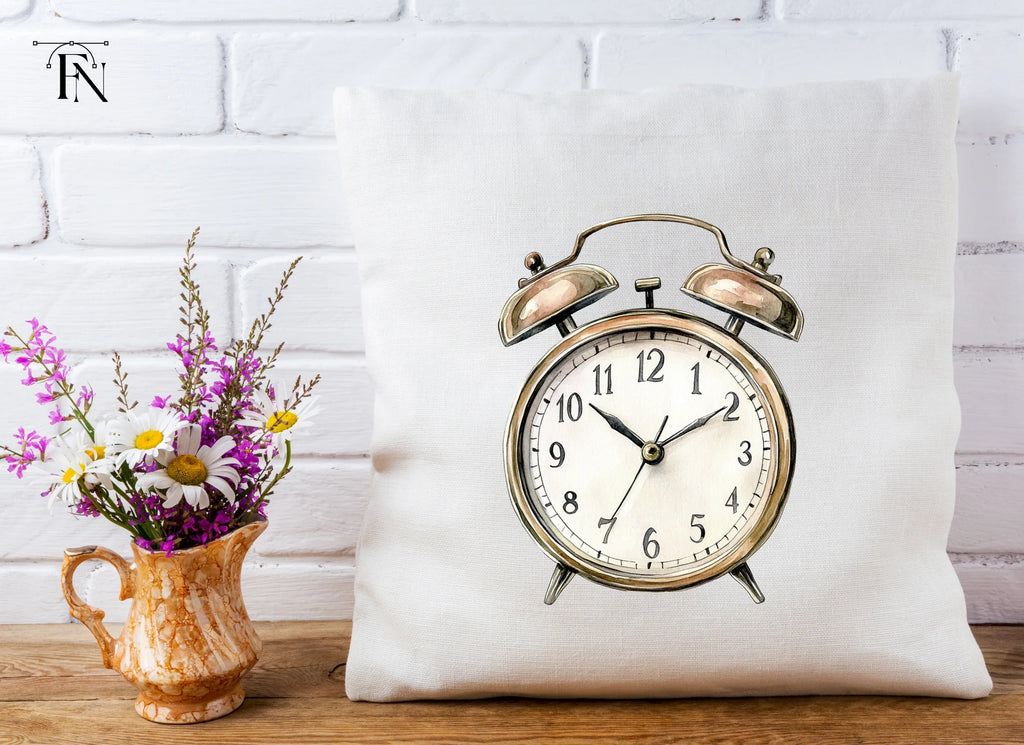 Vintage Alarm Clock Clipart Bundle