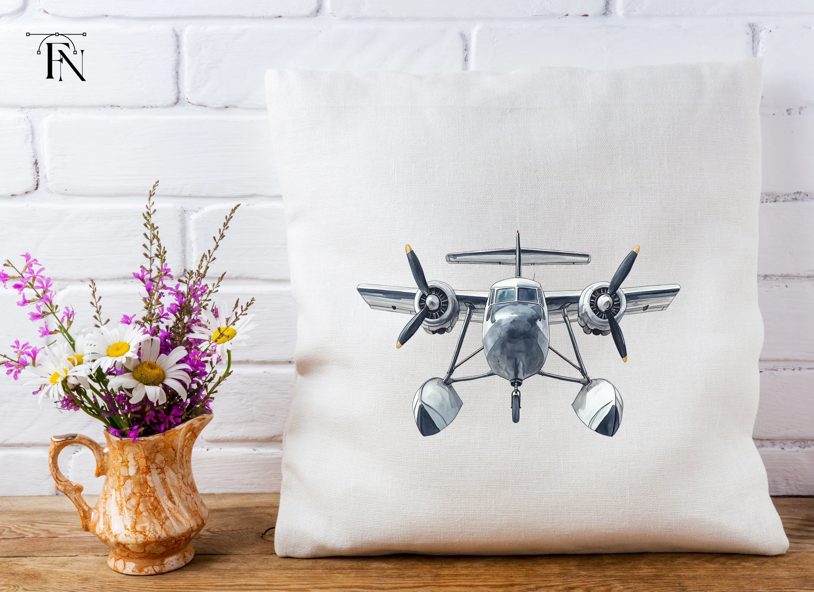 Top View Seaplane Clipart Bundle