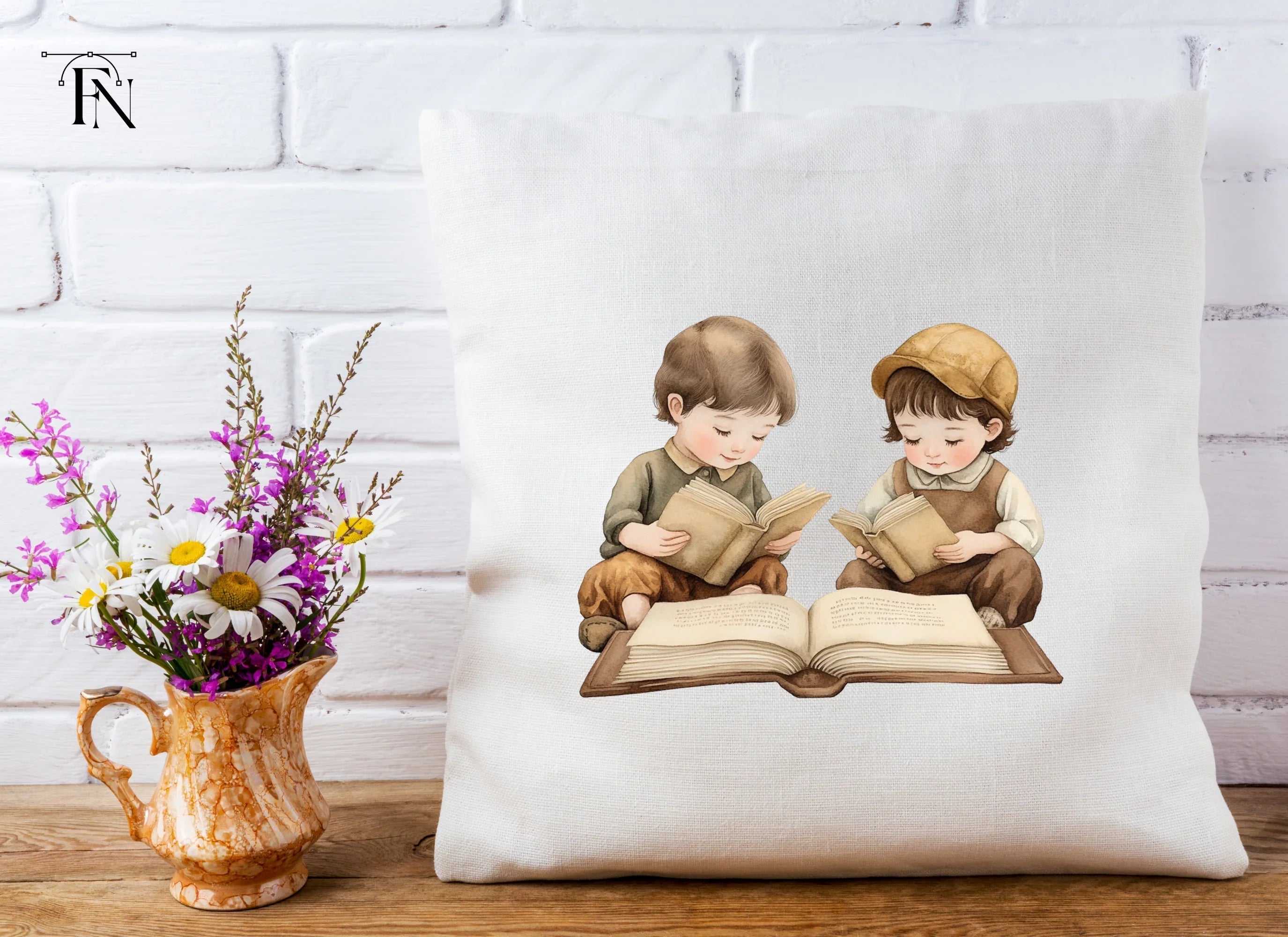 Kids Reading Books Clipart Bundle