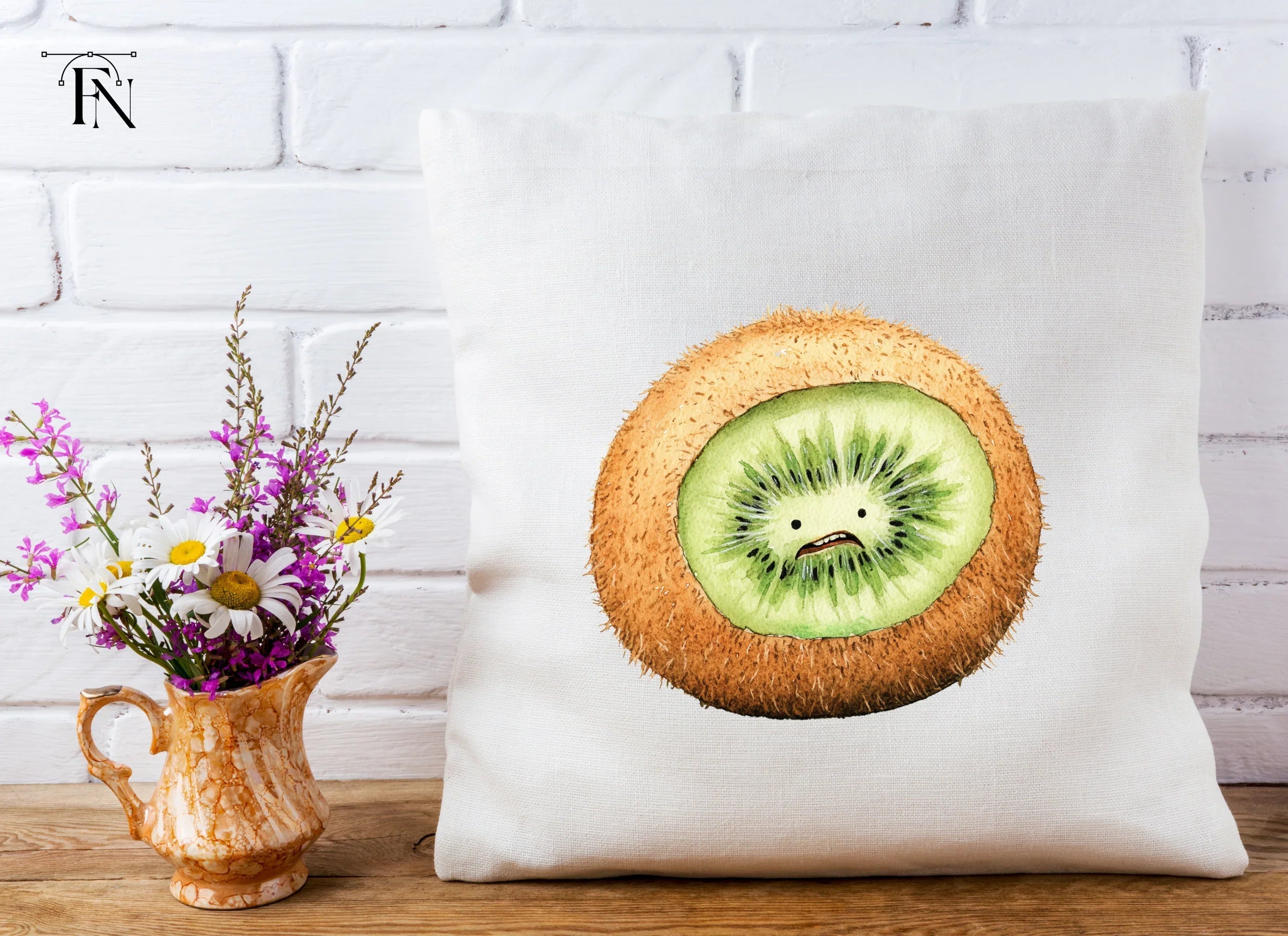Sad Kiwi Fruit Clipart Bundle