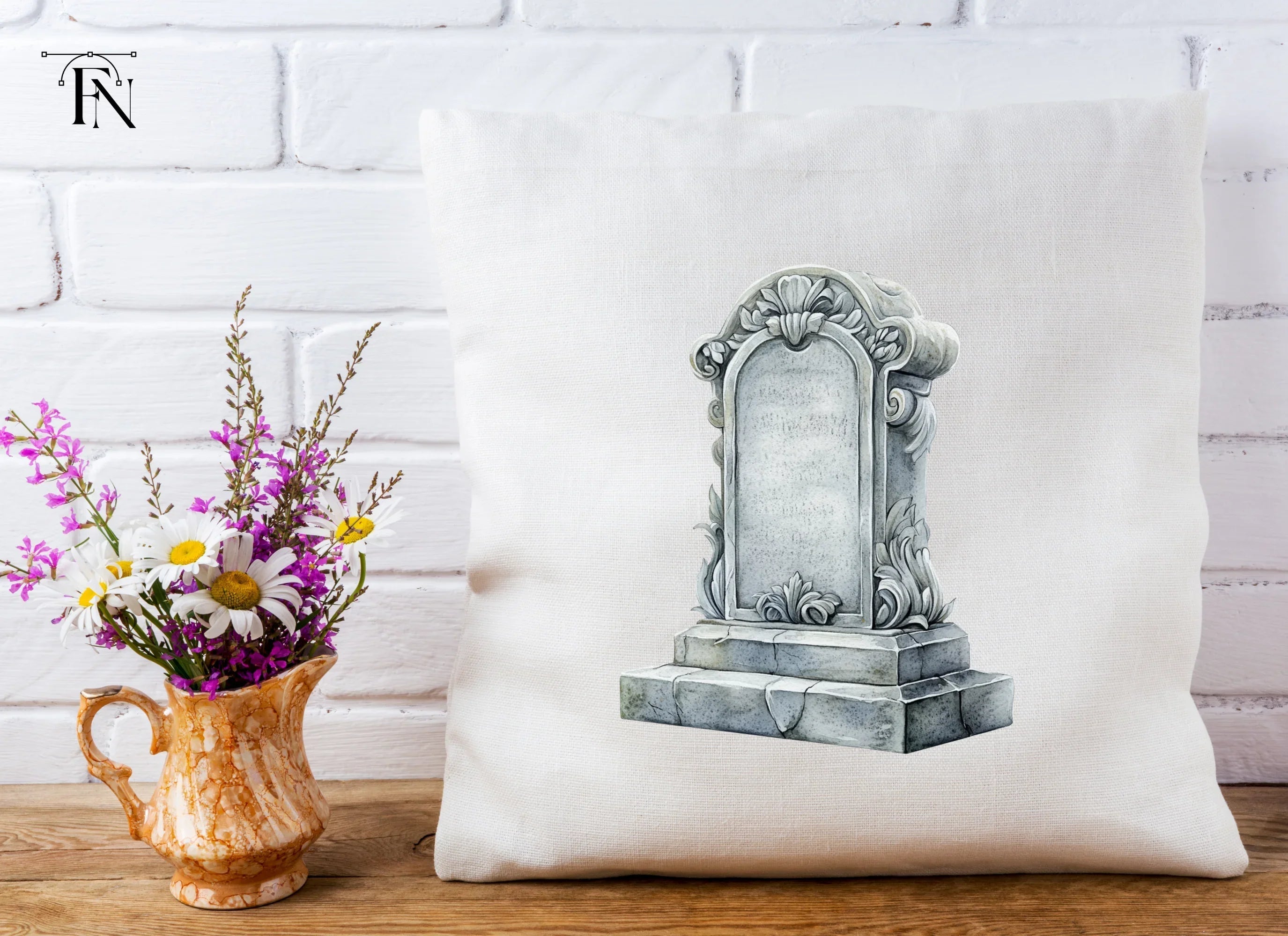 Ornate Gravestone Clipart Bundle