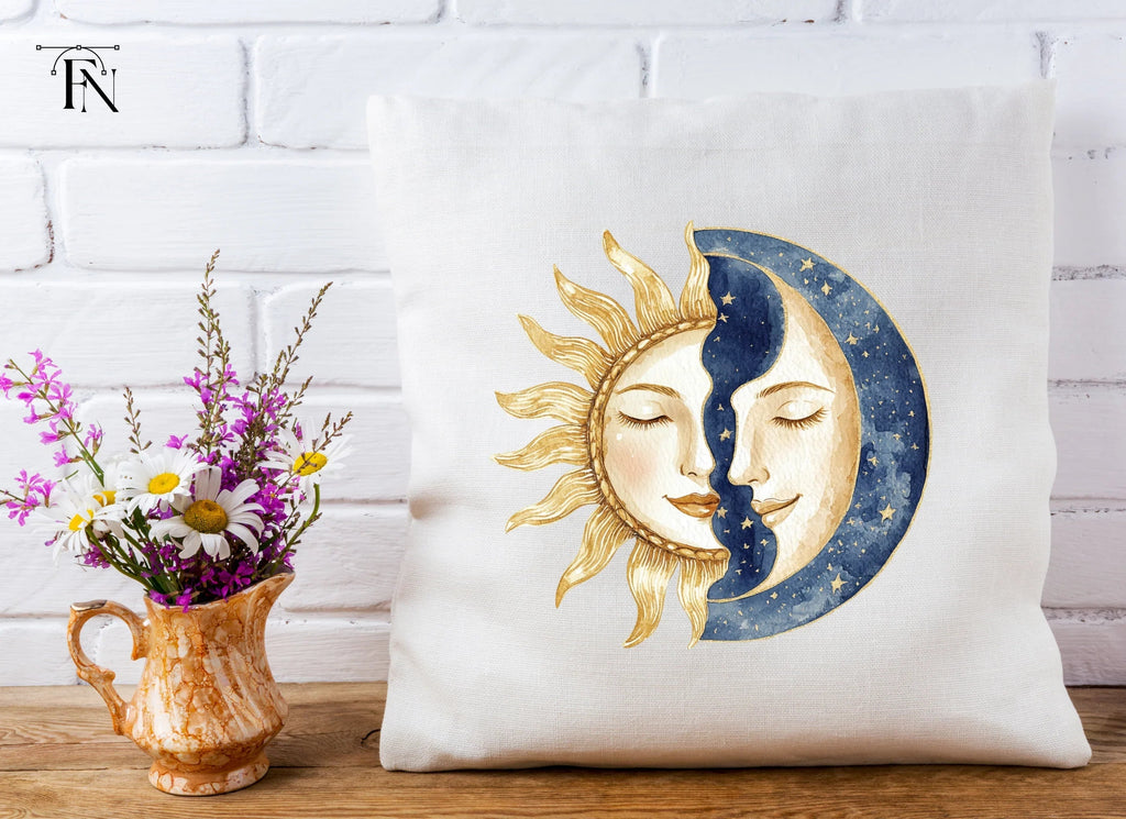 Sun and Moon Celestial Clipart Bundle