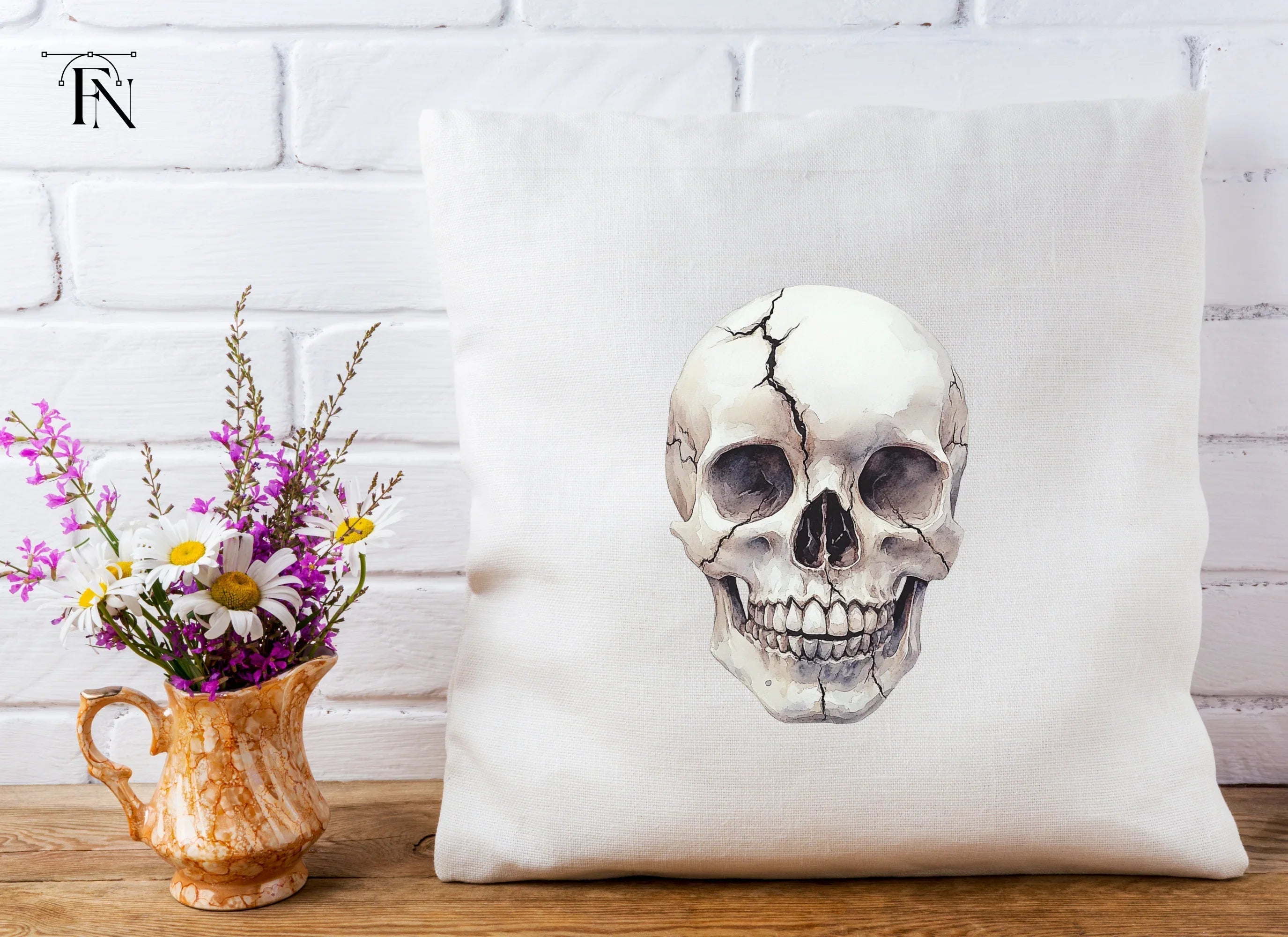 Cracked Skull Side View Clipart Bundle