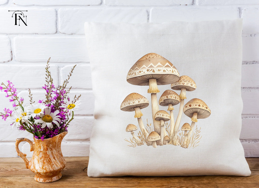 Whimsical Mushroom Cluster Clipart Bundle