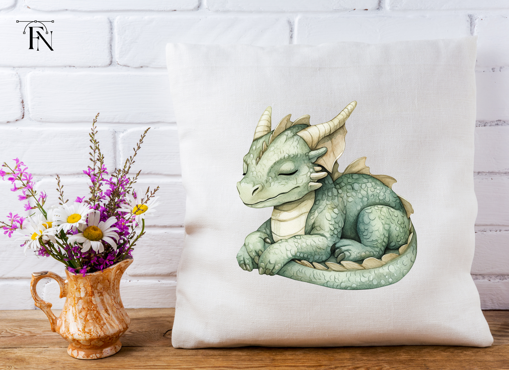 Cute Sleeping Baby Dragon Clipart Bundle