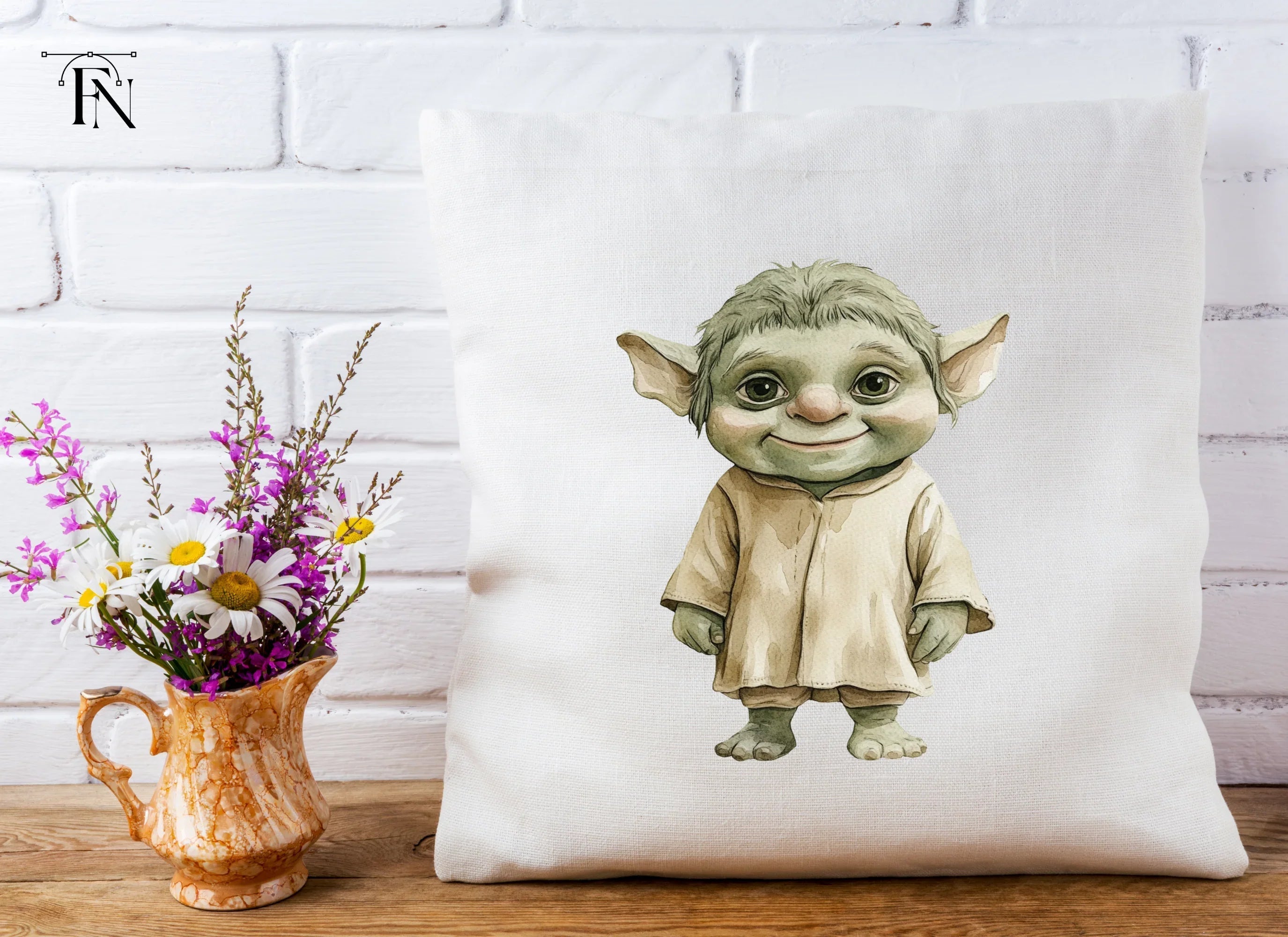 Baby Yoda Style Creatures Clipart Bundle