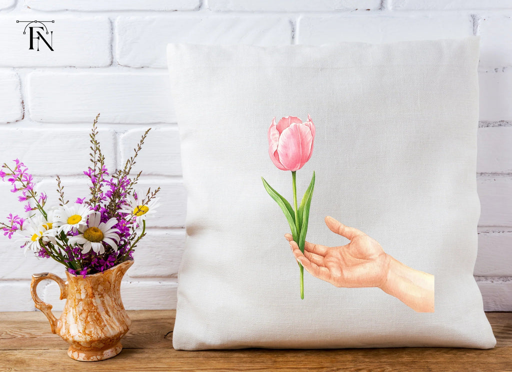 Elegant Pink Tulip Clipart Bundle