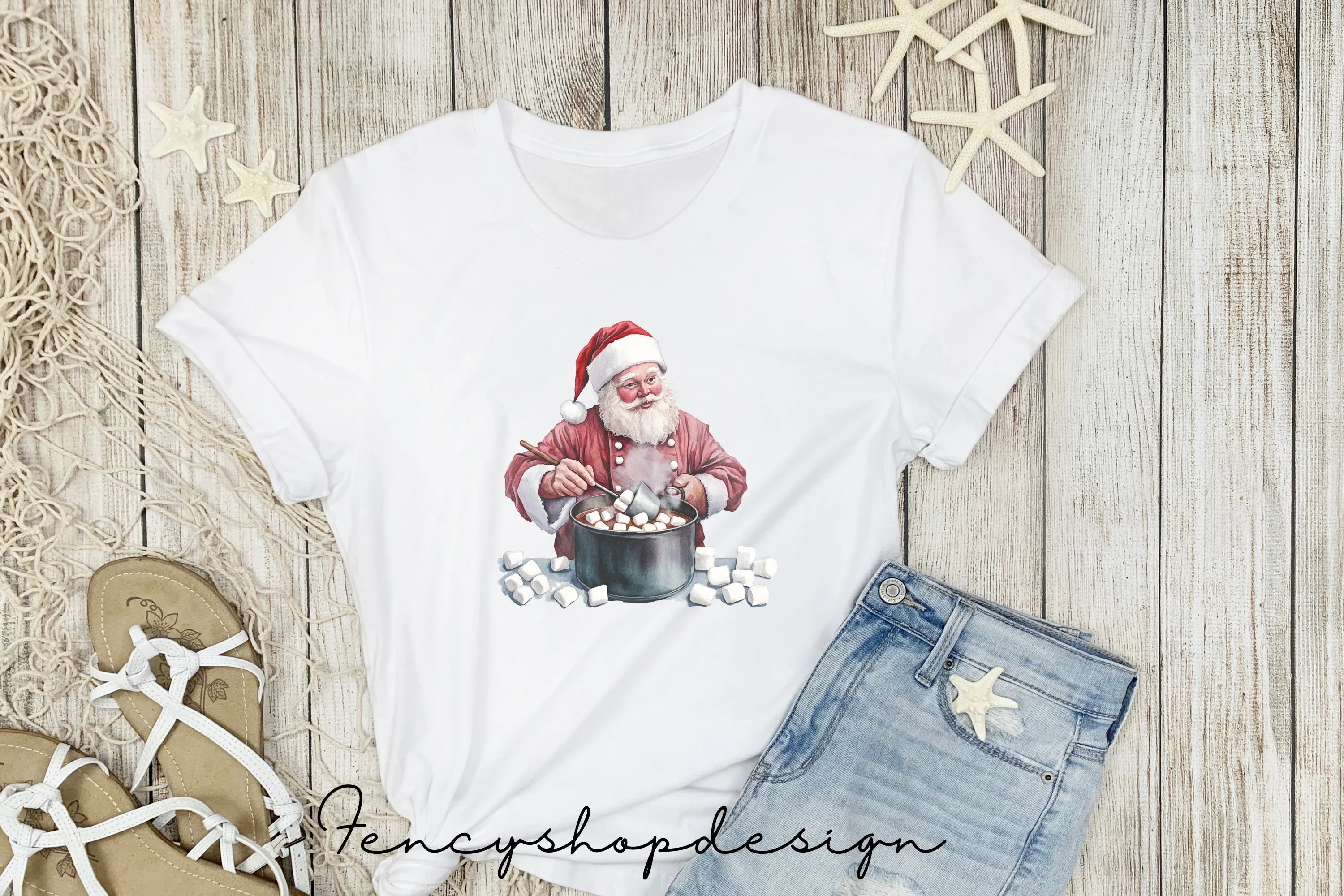 Santa Hot Cocoa Gingerbread Clipart Bundle