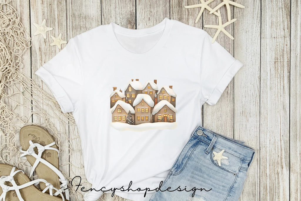 Cozy Winter Village Clipart Bundle